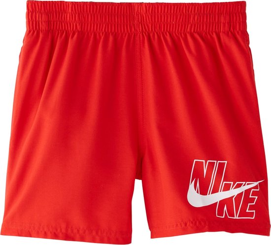 Nike Volley 4" Zwembroek - Maat XL - Jongens - rood/ wit | bol.com