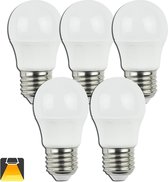 Aigostar LED lamp E27 - A5 - G45 - 4W - 3000K - 340lm - Vervangt 31W - Set van 5 stuks