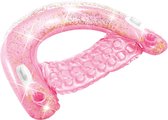 Opblaasbare Lounge Stoel met Glitter - roze