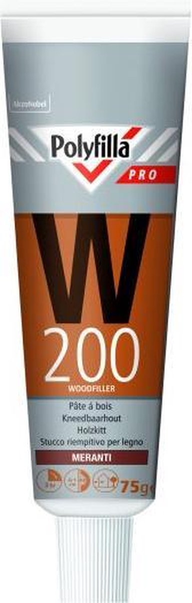 Polyfilla Pro W200 Kneedbaarhout Meranti