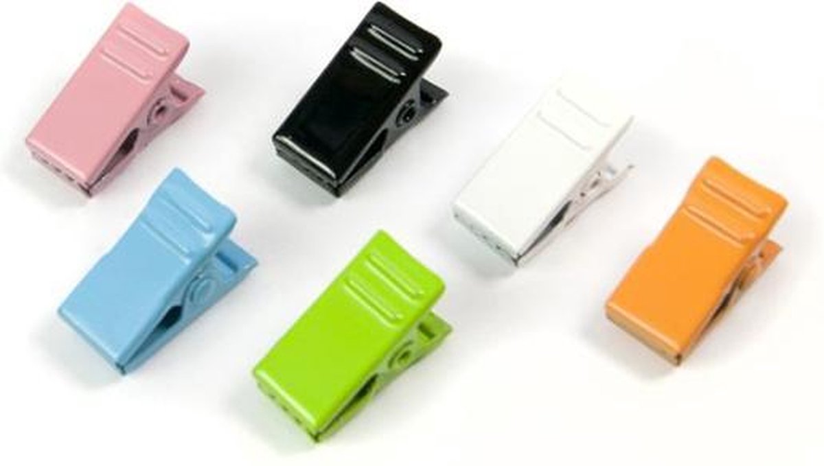 Kleurrijke koelkastmagneten Coloclip 6 stuks Trendform, geschikt voor koelkast of ander metalen oppervlak, koelkastmagneet, koelkastmagneetjes, clipmagneet, clipmagneten, clipmagneetjes.