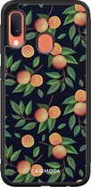 Samsung A20e hoesje - Fruit / Sinaasappel | Samsung Galaxy A20e case | Hardcase backcover zwart