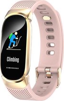 SAMMIT® Activity Tracker Met Stappenteller En Hartslagmeter - Smartwatch Voor Dames, Heren En Kinderen - Roze Goud