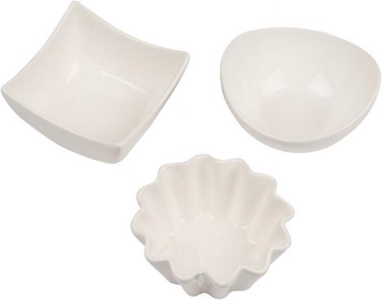 Bol Blanc Snack 37144 En Porcelaine - Dimensions 14,3 X 11,5 X 3,8 Cm, Idéal Pour Snacks Ou Déco