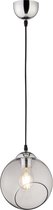 LED Hanglamp - Trion Klino - E27 Fitting - 1-lichts - Rond - Mat Chroom Rookkleur - Aluminium - BSE
