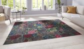 Patchwork vloerkleed rozenkelim Sofia - grijs/multi 120x170 cm
