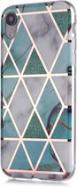 Coverup Marble Design TPU Back Cover - Geschikt voor iPhone Xr Hoesje - Mint