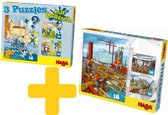 Haba voordeelpakket puzzels voor jongens, brandweer, politie en bouw