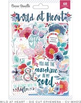 Cocoa Vanilla WILD AT HEART - Die Cut Ephemera (CV-WH012)