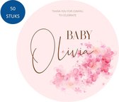 Geboorte sticker op maat - Babyshower sticker | 50 stuks | Persoonlijke sticker | Meisje Jongen geboren |Geboortekaart | Team Boy Girl | Envelop sticker | Cadeau - Gift - Cadeauzakje - Trakta