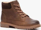 Hush Puppies leren jongens veterboots - Bruin - Maat 34