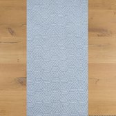 MixMamas Tafelloper Gecoat Seamless Hexagon- 140 x 45 cm- Lichtgrijs