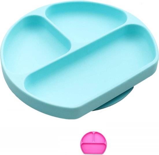 nemen Hesje timer Bordje met zuignap placemat met geïntegreerd bord Antislip placemat – Baby  siliconen... | bol.com