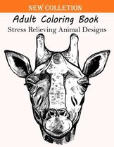 Adult Coloring Book Stress Relieving Animal Designs: Wild animal adult coloring book