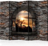 Kamerscherm - Scheidingswand - Vouwscherm - Castle Window II [Room Dividers] 225x172 - Artgeist Vouwscherm