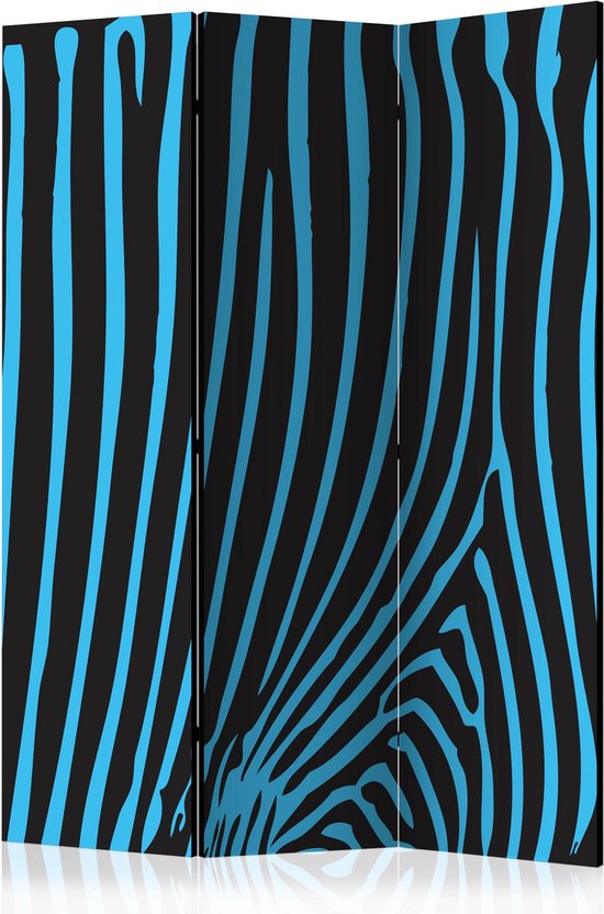 Kamerscherm - Scheidingswand - Vouwscherm - Zebra pattern (turquoise) [Room Dividers] 135x172 - Artgeist Vouwscherm