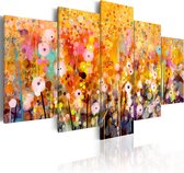 Peintures sur toile - Peinture - Jardin d'ambre 200x100 - Peinture Artgeist