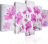 Schilderijen Op Canvas - Schilderij - Purple Flowers 200x100 - Artgeist Schilderij
