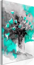 Schilderijen Op Canvas - Schilderij - Bouquet of Colours (1 Part) Vertical Green 80x120 - Artgeist Schilderij