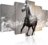 Schilderijen Op Canvas - Schilderij - Fancy gallop - 5 pieces 100x50 - Artgeist Schilderij