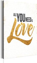 Schilderijen Op Canvas - Schilderij - My Home: Love 80x120 - Artgeist Schilderij