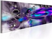 Schilderijen Op Canvas - Schilderij - Purple Comet 150x50 - Artgeist Schilderij