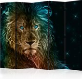 Kamerscherm - Scheidingswand - Vouwscherm - Abstract lion... II [Room Dividers] 225x172 - Artgeist Vouwscherm