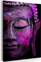 Schilderijen Op Canvas - Schilderij - Pink Buddha 80x120 - Artgeist Schilderij