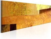 Schilderijen Op Canvas - Schilderij - Golden Torrent 135x45 - Artgeist Schilderij