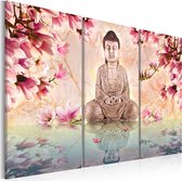 Schilderijen Op Canvas - Schilderij - Buddha - meditation 90x60 - Artgeist Schilderij