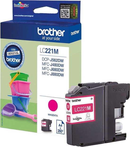 Brother LC221M - Inktcartridge / Magenta