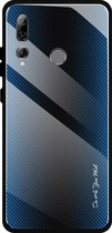 Voor Huawei Enjoy 9s / Honor 10i / 20i / 20 Lite / P Smart Plus 2019 / Maimang 8 Texture Gradient Glass-beschermhoes (blauw)