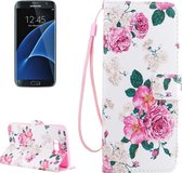 Voor Galaxy S8 + / G9550 Rose Raak mijn telefoonpatroon niet aan Horizontaal flip lederen tas met houder en kaartsleuven en portemonnee