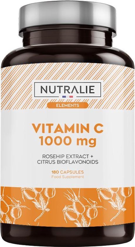 Materialisme Weekendtas Luxe Vitamine C 1000 mg | Voor Vermoeidheid, Immuunsysteem en Antioxidant met  Rozenbottel... | bol.com