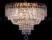 Plafondlamp Salle 40cm 4 Lichts (Kristal/Goud)