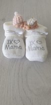 babyslofjes met prachtig handgemaakt babyzeepje