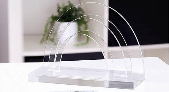 Portacorrispondenza In Acrilico Trasparente Wedo - 2 Scomparti Con Gommini Protettivi - Foto 5