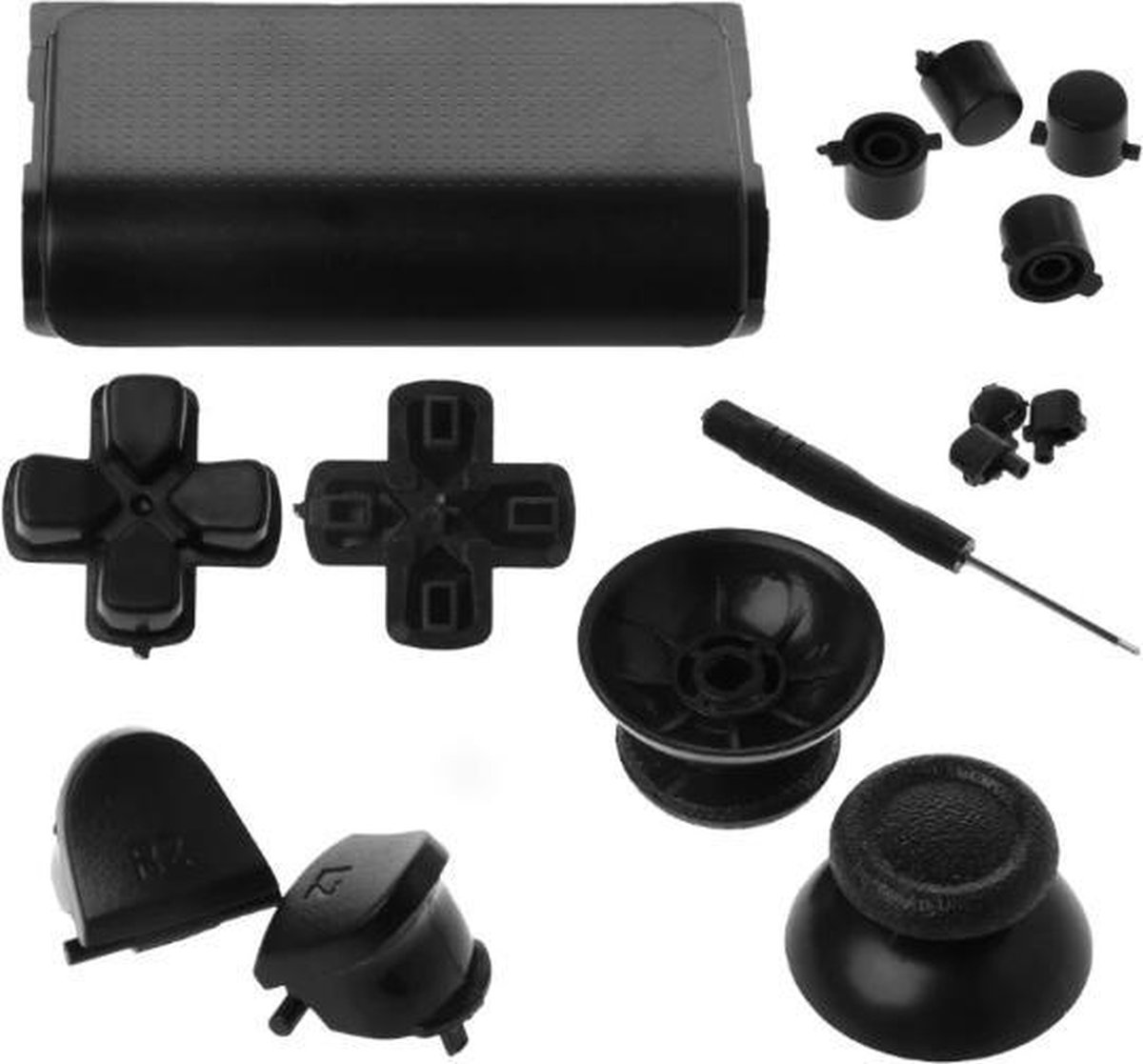 PS4 controller button | knoppen set zwart - Merkloos