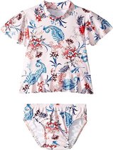 Seafolly Water Garden Baby Rashie Set Petal - Baby Zwem setje in het Roze - Maat 92