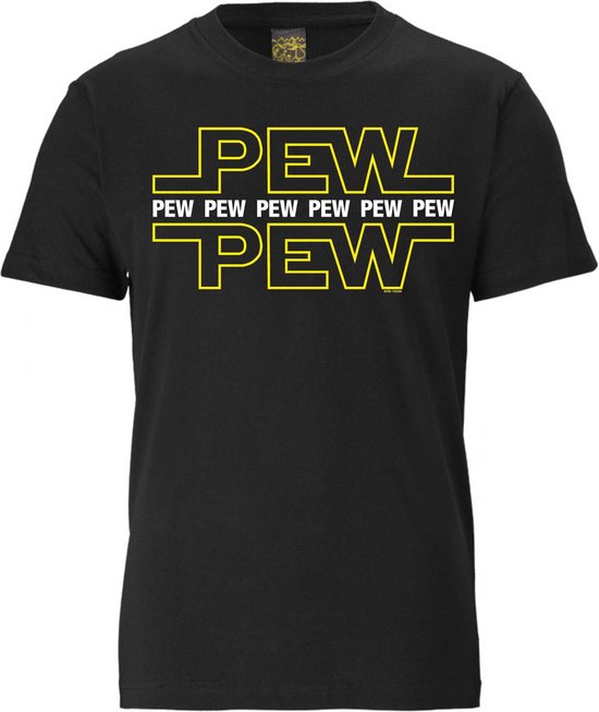 Pew Pew - Star Wars Inspired - T-shirt Zwart - S