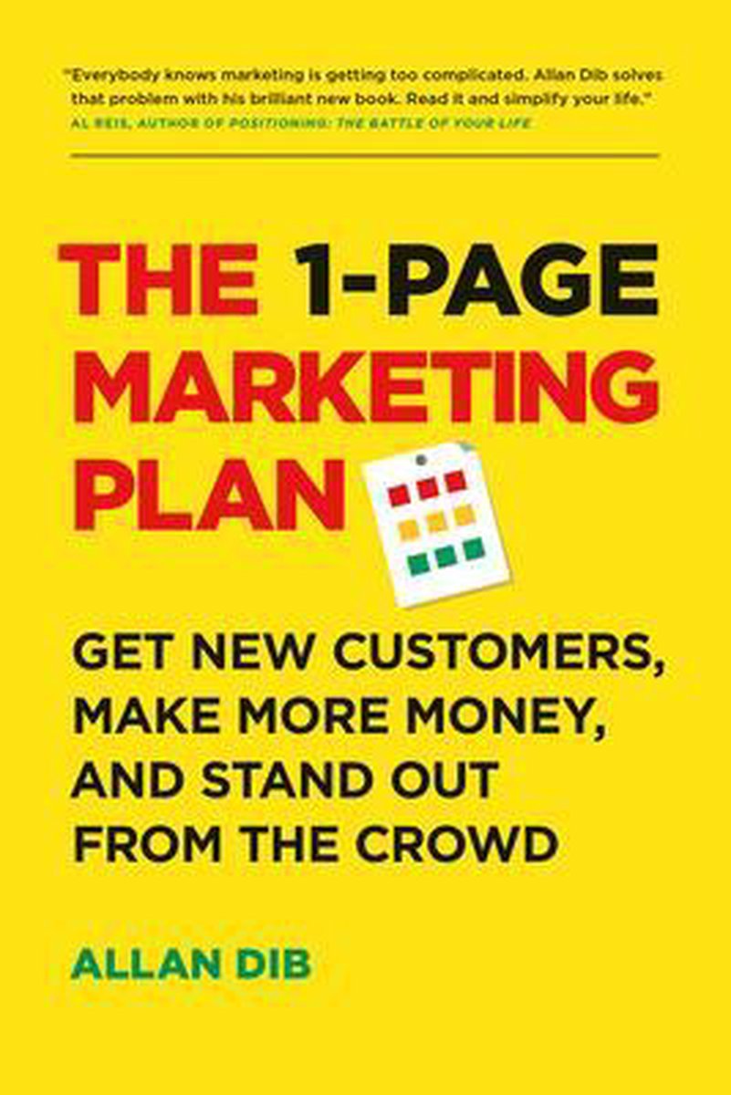 Omslag van The 1-Page Marketing Plan: Get New Customers, Make More Money, and Stand Out from the Crowd