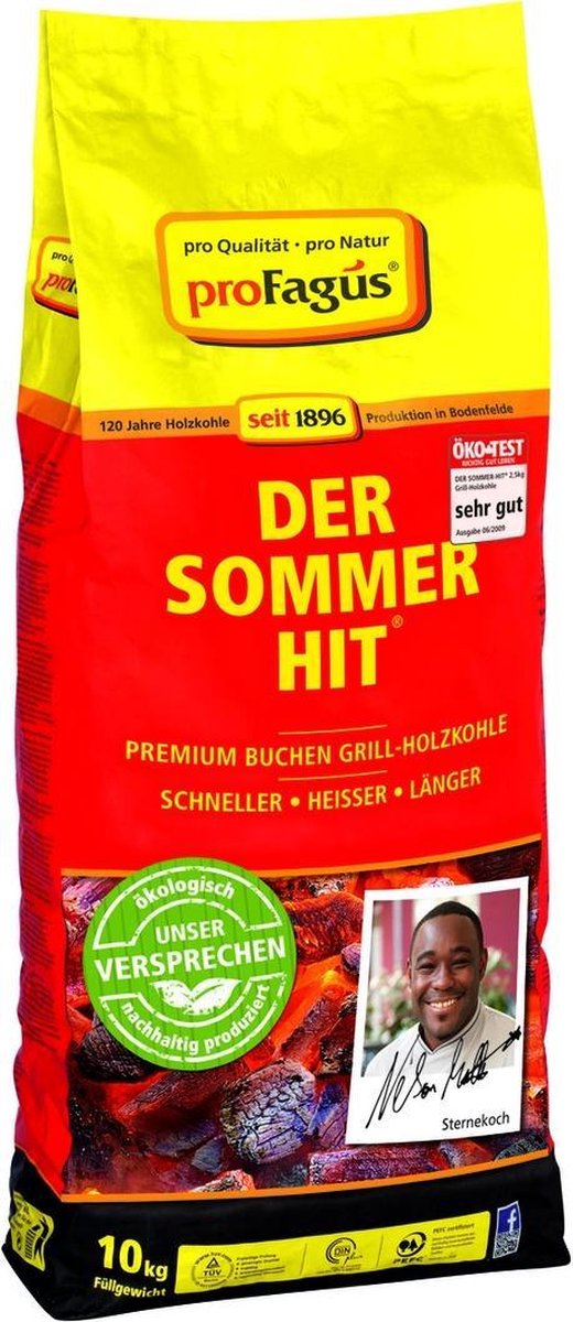 Sommerhit houtskool 10 Kg - Beuken - 1x zak
