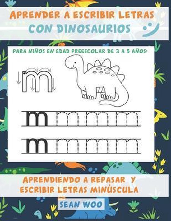 Aprender a escribir letras con los dinosaurios para niños e ... - cover