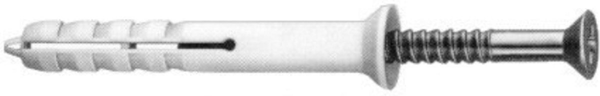Spijkerplug , Slagplug met verzonken kruiskop 5 mm x 50 mm van Praag Montagetechnieken (Let op: dit is prijs voor 200 stuks !)