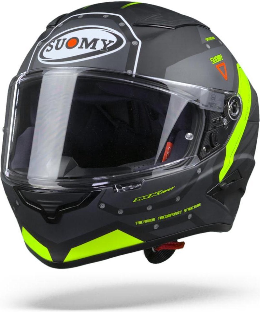 Suomy Speedstar Airplane Matt Grey Yellow Full Face Helmet S