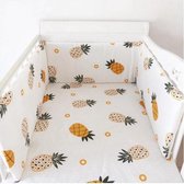 WiseGoods - Premium Baby Bumper - Boxbumper - Bedomrander - Bedbumper - Hoofdbeschermer - Ananas Print - 180 CM