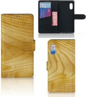 GSM Hoesje Geschikt voor Samsung Xcover Pro Wallet Case Licht Hout