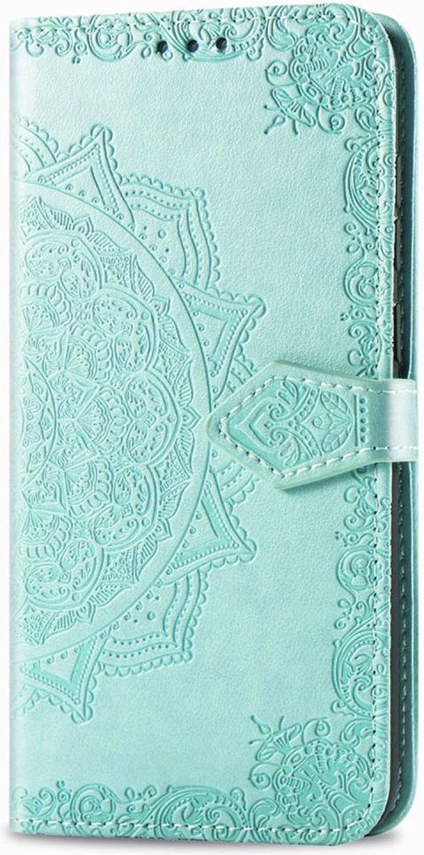 Bloem groen agenda case hoesje Xiaomi Redmi Note 9s / Note 9 Pro