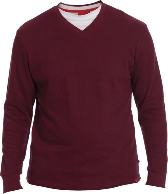 D555 Bliss Heren Lange mouwen Sweater 100% cotton – Bordeaux – Maat L