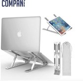 Universele Ergonomische Aluminium Laptop standaard - 11.6 tot 15.4 inch - Zilver